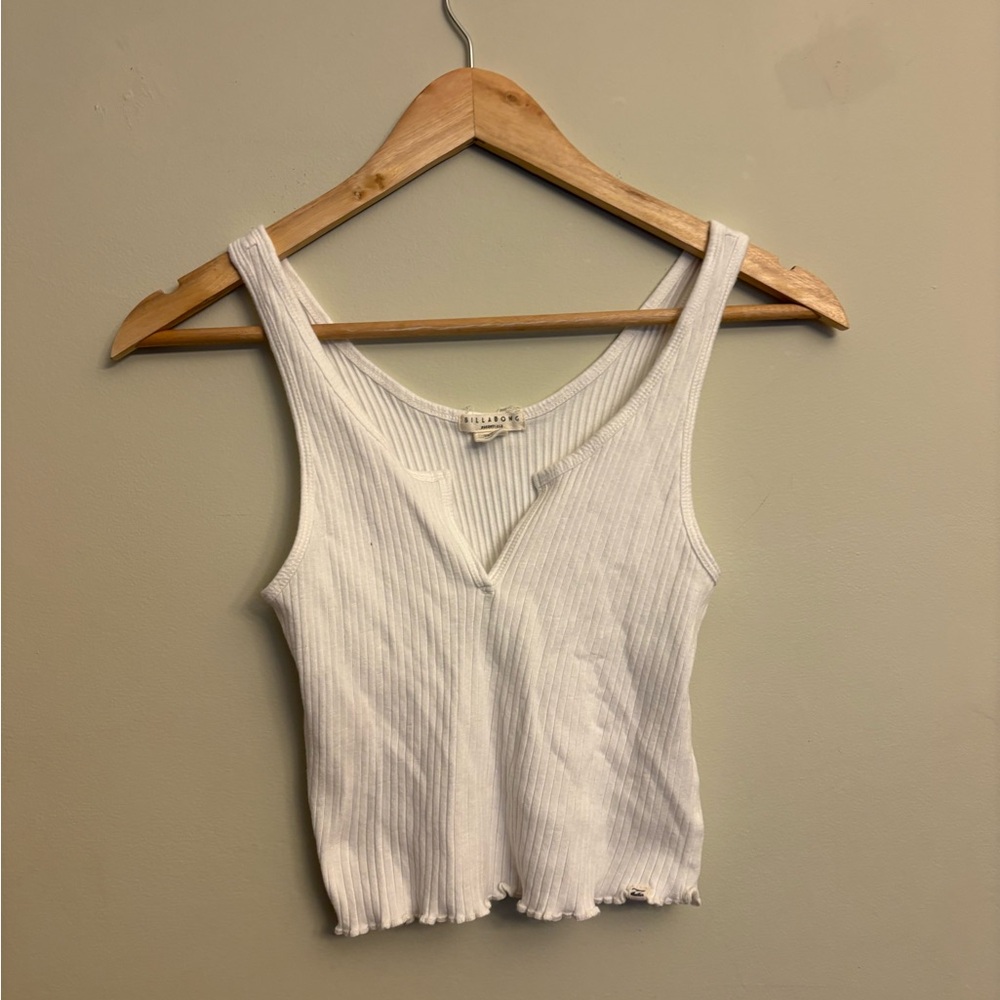 *SOLD* Billabong White Ribbed Tank Top